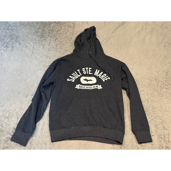 Blue 84 Other - Blue 84 Sault Ste Marie Michigan Hoodie Mens Small Grey Upper Peninsula Pullover